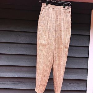 Classic Ellen Tracy Lined Linen Slacks, Size 4, Excellent Condition.